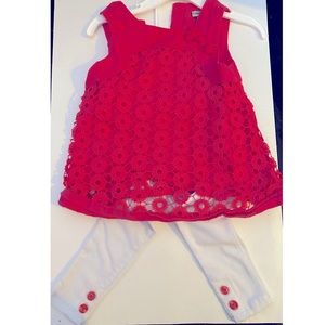 Calvin Klein 24 months summer two piece set White cardigan for toddler girl!